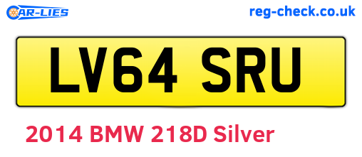 LV64SRU are the vehicle registration plates.