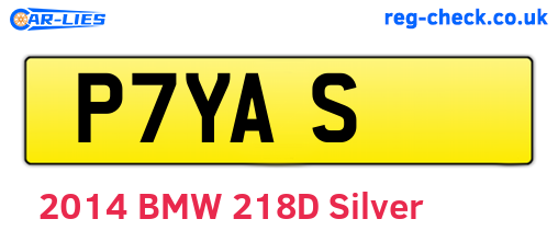 P7YAS are the vehicle registration plates.