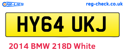 HY64UKJ are the vehicle registration plates.