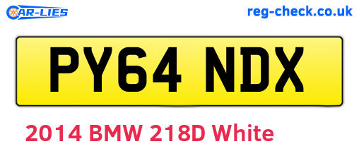 PY64NDX are the vehicle registration plates.