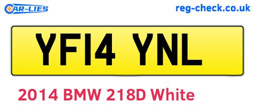 YF14YNL are the vehicle registration plates.