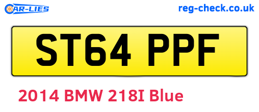 ST64PPF are the vehicle registration plates.