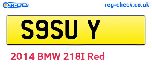 S9SUY are the vehicle registration plates.