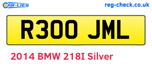 R300JML are the vehicle registration plates.