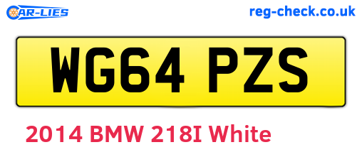 WG64PZS are the vehicle registration plates.