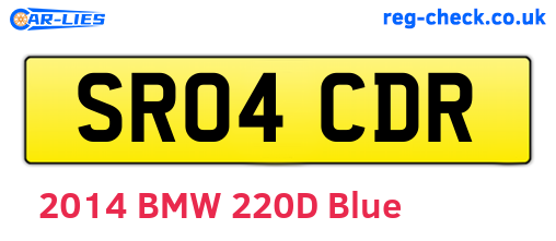 SR04CDR are the vehicle registration plates.