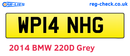 WP14NHG are the vehicle registration plates.