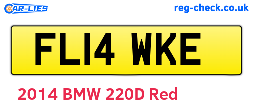 FL14WKE are the vehicle registration plates.