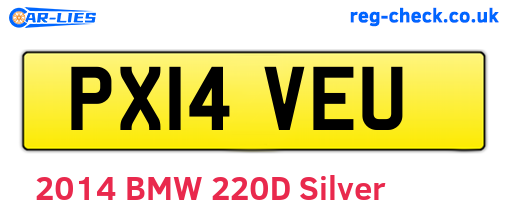 PX14VEU are the vehicle registration plates.