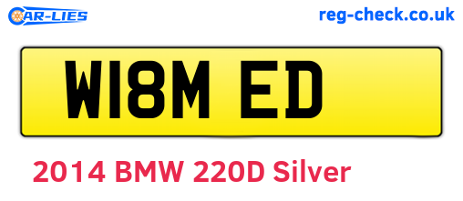 W18MED are the vehicle registration plates.