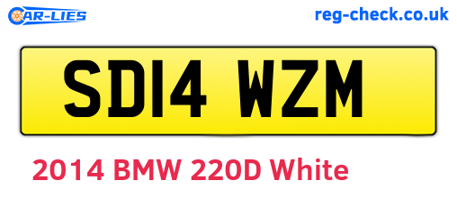 SD14WZM are the vehicle registration plates.