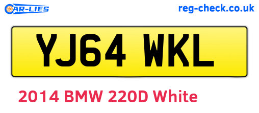 YJ64WKL are the vehicle registration plates.