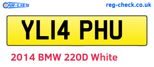 YL14PHU are the vehicle registration plates.