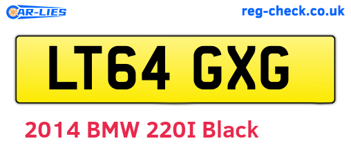 LT64GXG are the vehicle registration plates.