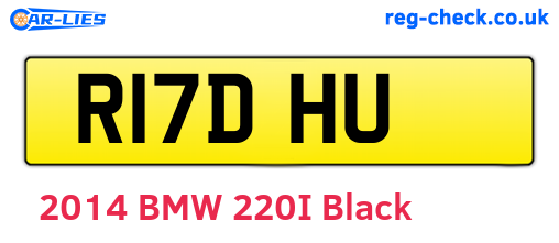 R17DHU are the vehicle registration plates.