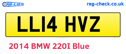 LL14HVZ are the vehicle registration plates.