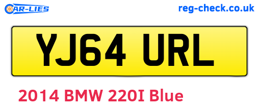 YJ64URL are the vehicle registration plates.