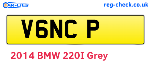 V6NCP are the vehicle registration plates.
