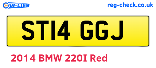 ST14GGJ are the vehicle registration plates.