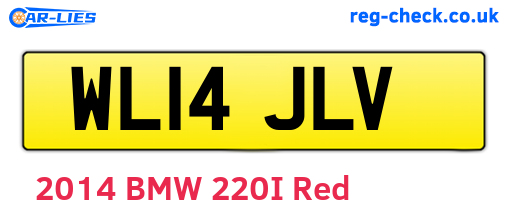 WL14JLV are the vehicle registration plates.