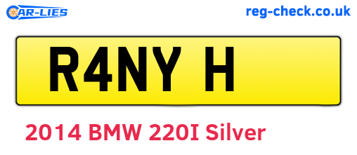 R4NYH are the vehicle registration plates.