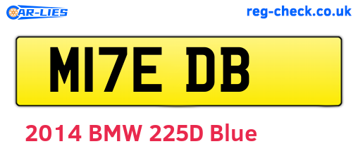 M17EDB are the vehicle registration plates.