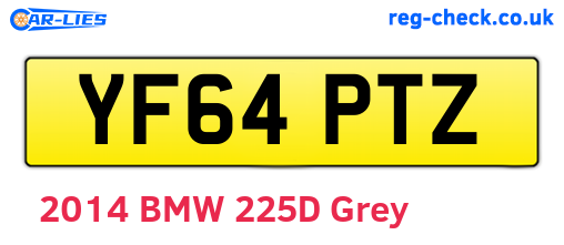 YF64PTZ are the vehicle registration plates.