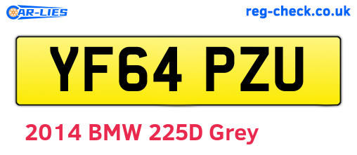 YF64PZU are the vehicle registration plates.