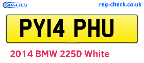 PY14PHU are the vehicle registration plates.