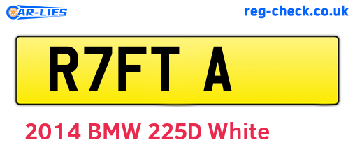R7FTA are the vehicle registration plates.