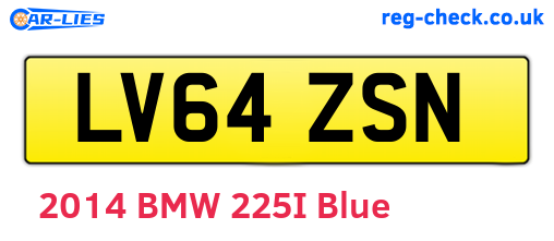 LV64ZSN are the vehicle registration plates.