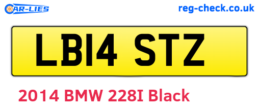 LB14STZ are the vehicle registration plates.
