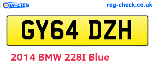GY64DZH are the vehicle registration plates.