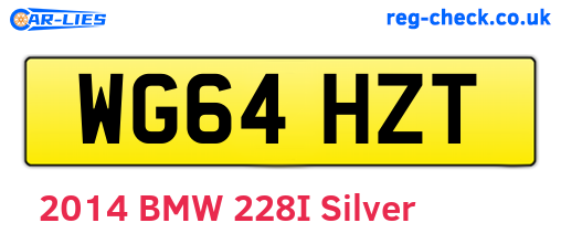WG64HZT are the vehicle registration plates.