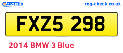 FXZ5298 are the vehicle registration plates.