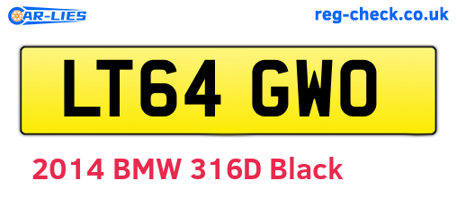 LT64GWO are the vehicle registration plates.