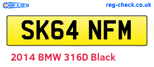 SK64NFM are the vehicle registration plates.