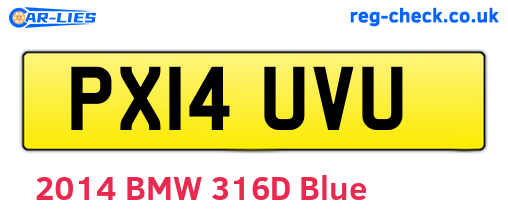 PX14UVU are the vehicle registration plates.