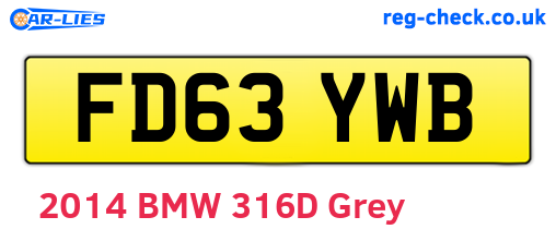 FD63YWB are the vehicle registration plates.