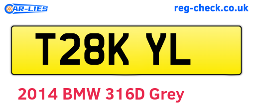 T28KYL are the vehicle registration plates.