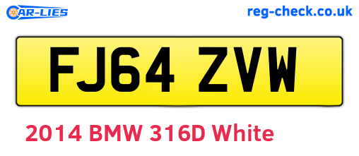 FJ64ZVW are the vehicle registration plates.