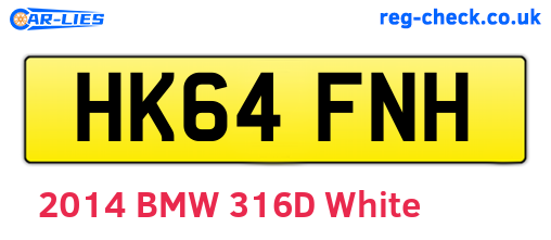 HK64FNH are the vehicle registration plates.