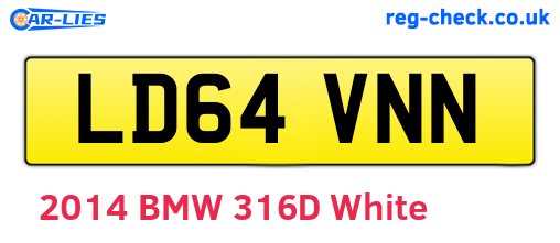 LD64VNN are the vehicle registration plates.