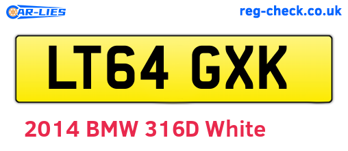 LT64GXK are the vehicle registration plates.