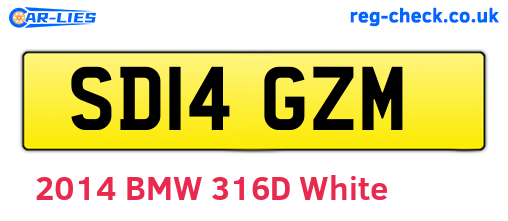 SD14GZM are the vehicle registration plates.
