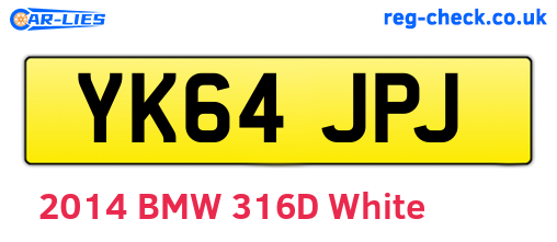 YK64JPJ are the vehicle registration plates.