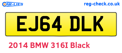 EJ64DLK are the vehicle registration plates.