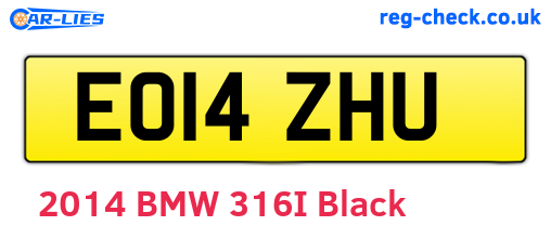 EO14ZHU are the vehicle registration plates.