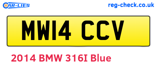 MW14CCV are the vehicle registration plates.