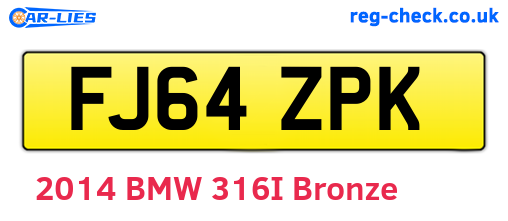 FJ64ZPK are the vehicle registration plates.